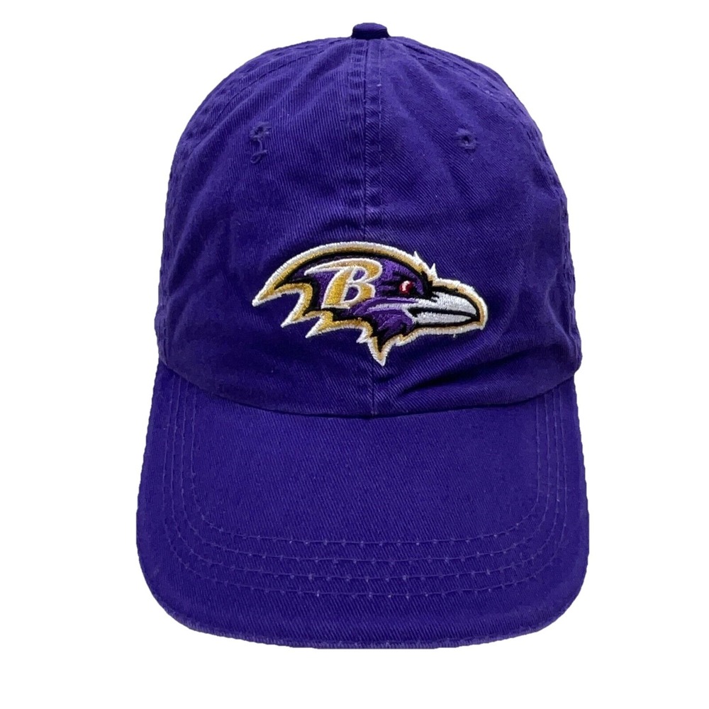 Baltimore Ravens Hat Cap Strap Back Purple Baseball Dad NFL Football Plain Twill